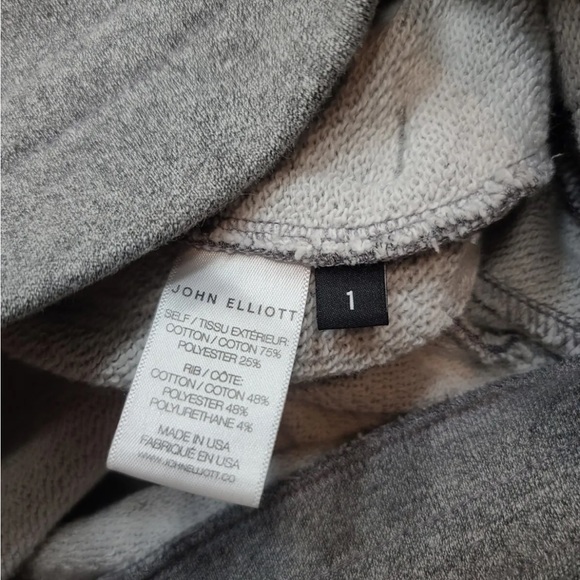 John Elliott Escobar Joggers Sweatpants Gray Size 1 Mens 26-28 waist - Picture 4 of 8
